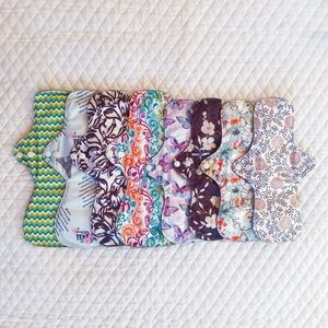 4 L - 4 XL - Reusable Menstrual Pad Bundle - Absorbent Bamboo Charcoal